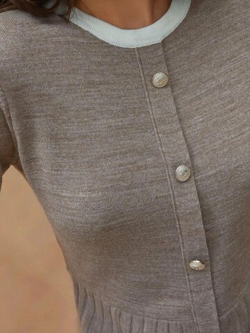 Hiccup - Vestido de malha em castanho