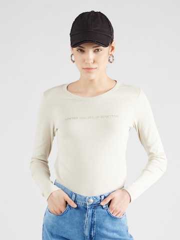 UNITED COLORS OF BENETTON Shirt in Beige: predná strana