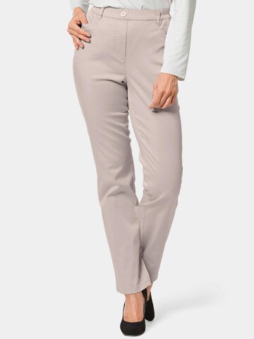 Goldner Regular Trousers 'Martha' in Grey: front