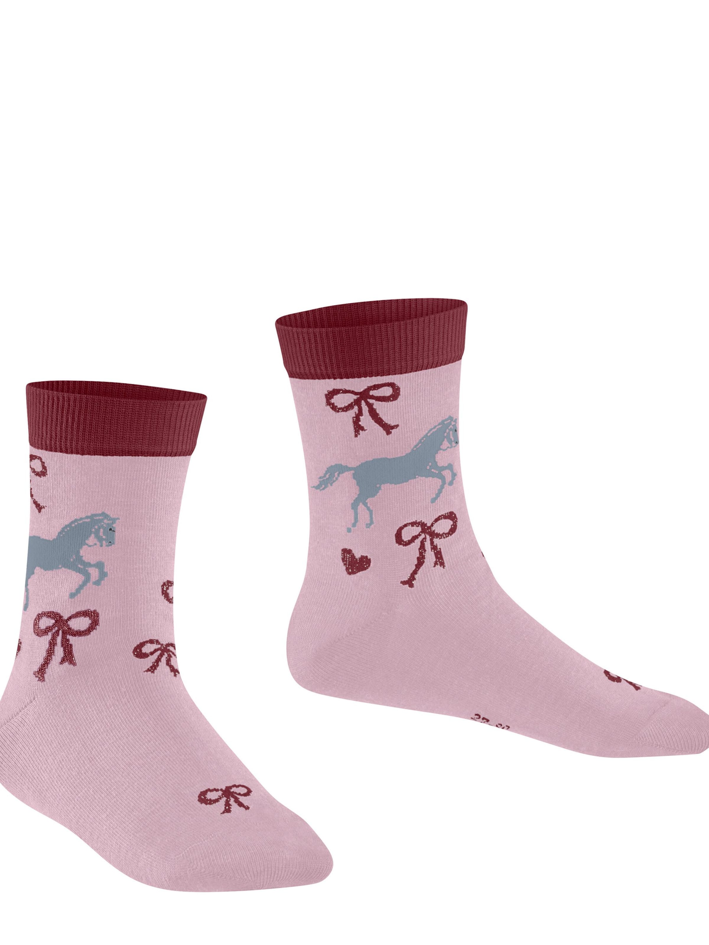FALKE Socks 'Western Horses' in Pink