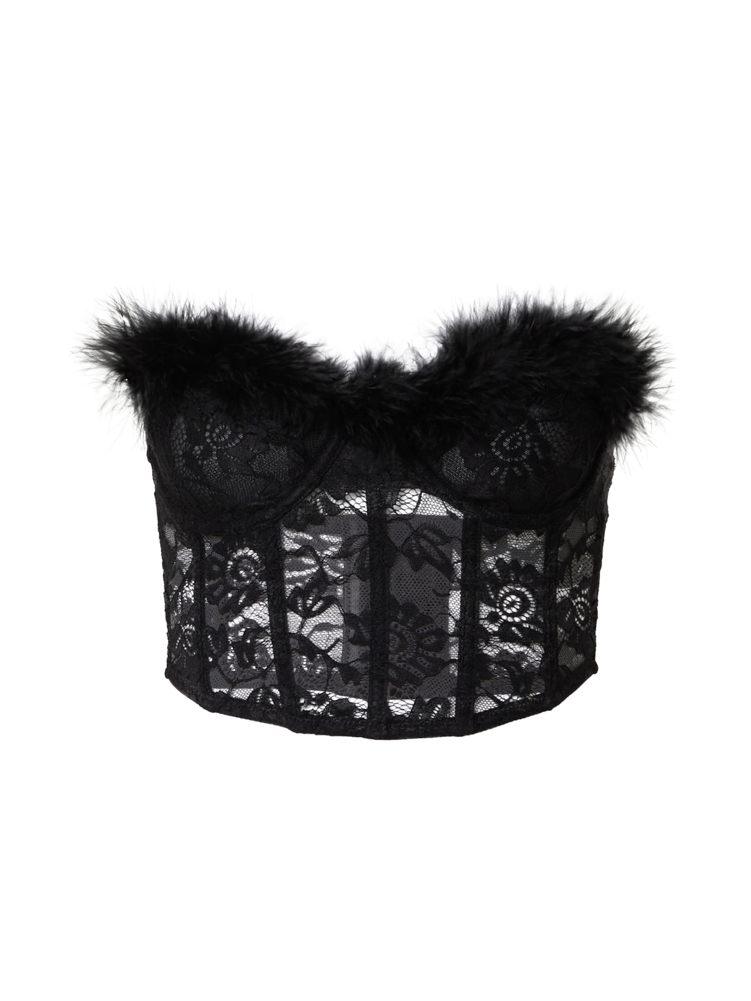 Corsetto di Nasty Gal in nero: frontale