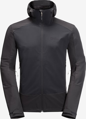 JACK WOLFSKIN Outdoor jacket in Black: front