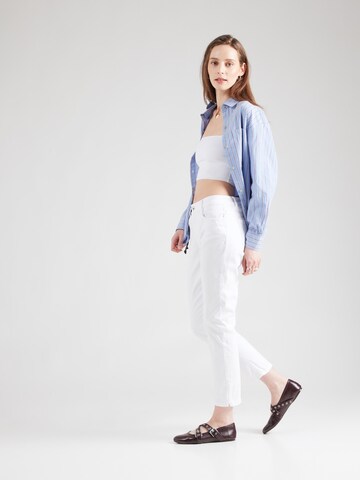 MORE & MORE Slimfit Broek in Wit