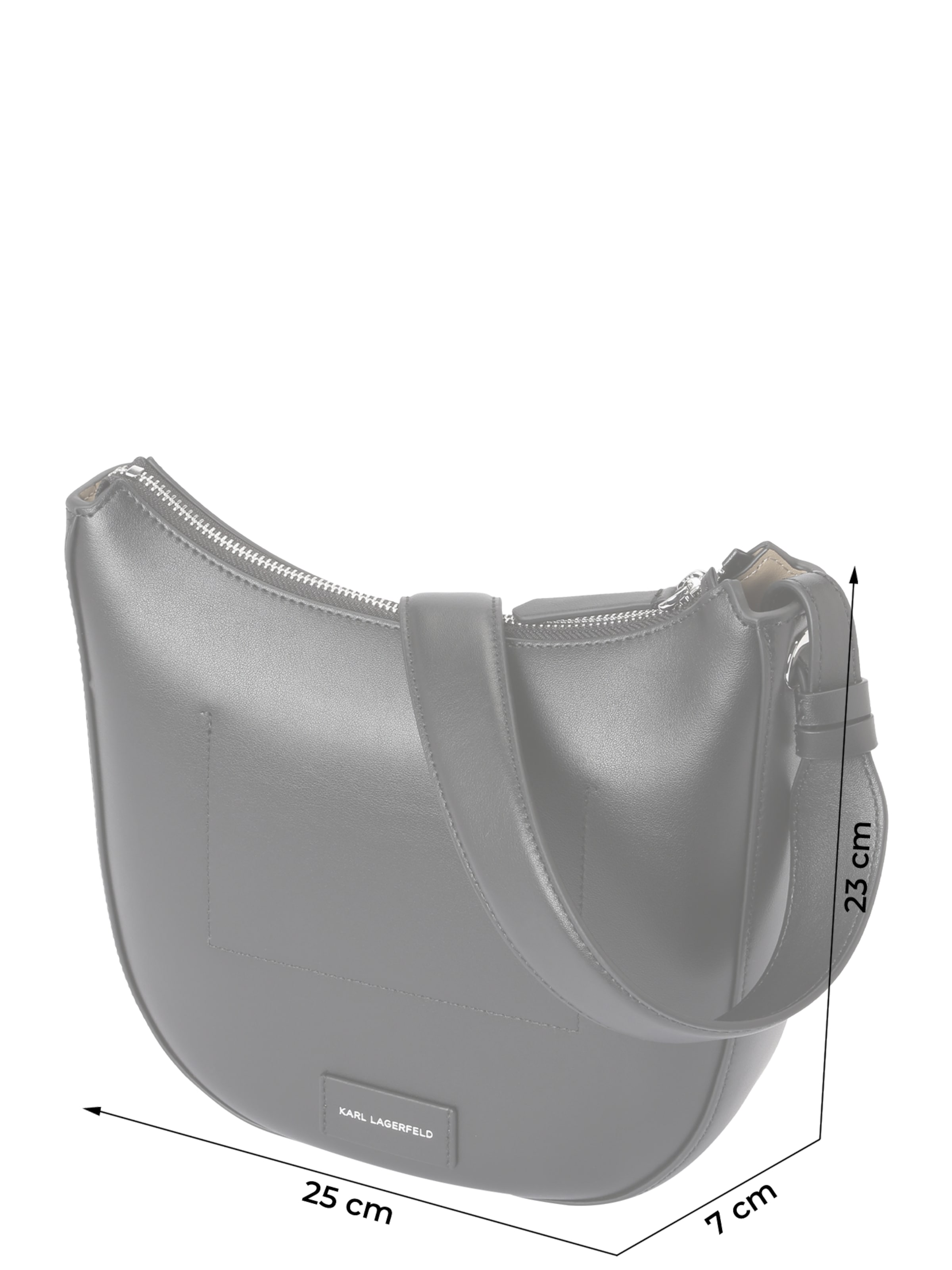 Karl Lagerfeld Torba za čez ramo 'K/Circle Moon' | črna barva