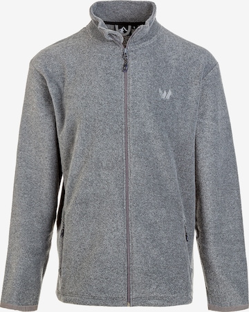 Whistler Athletic Fleece Jacket 'Cocoon' in Grey: front