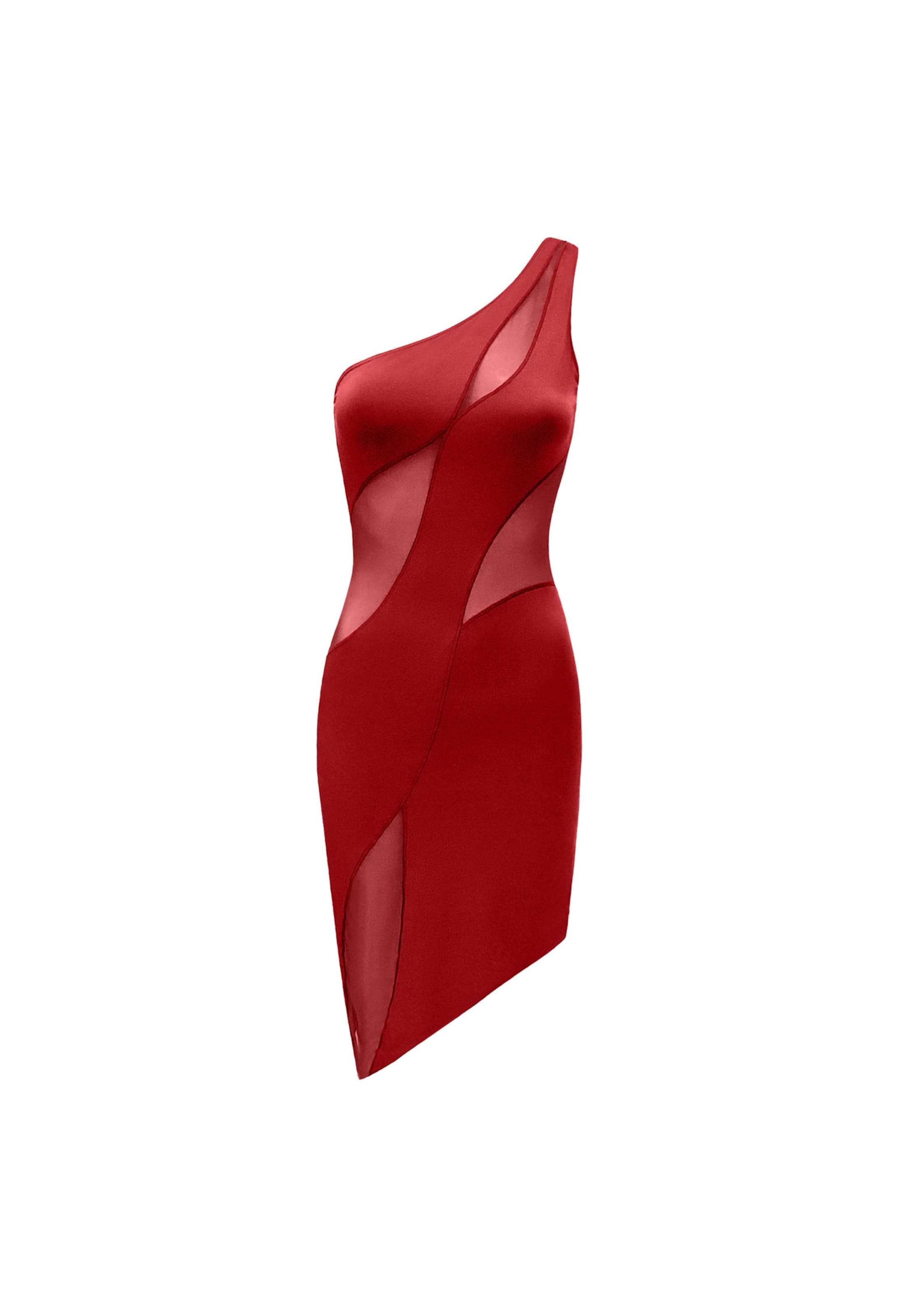 OW Collection Kleid 'Curve' in Rot: Vorderseite