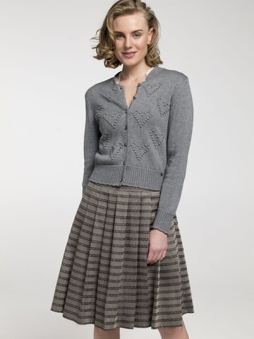 SPIETH & WENSKY Knitted Janker 'Brescia' in Grey: front