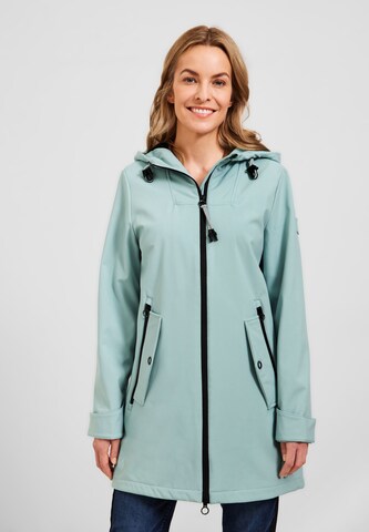 CECIL Between-Seasons Coat in Blue: front