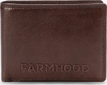 Farmhood Wallet in Brown: front