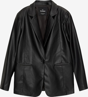 Blazer 'NERVIO' Pull&Bear en noir : devant