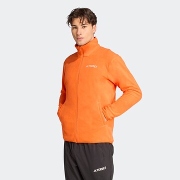 ADIDAS TERREX Athletic Fleece Jacket 'Multi Essentials' in Orange