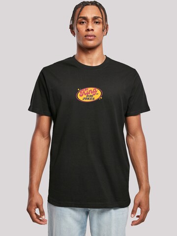 F4NT4STIC Shirt 'King of Dad Jokes Witziges Vatertagsmotiv' in Black: front