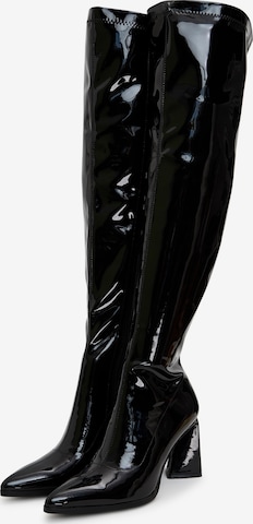 CESARE GASPARI Over the Knee Boots in Black