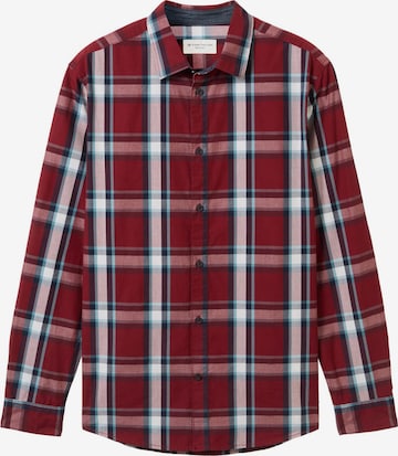 TOM TAILOR Regular fit Button Up Shirt in Red: front