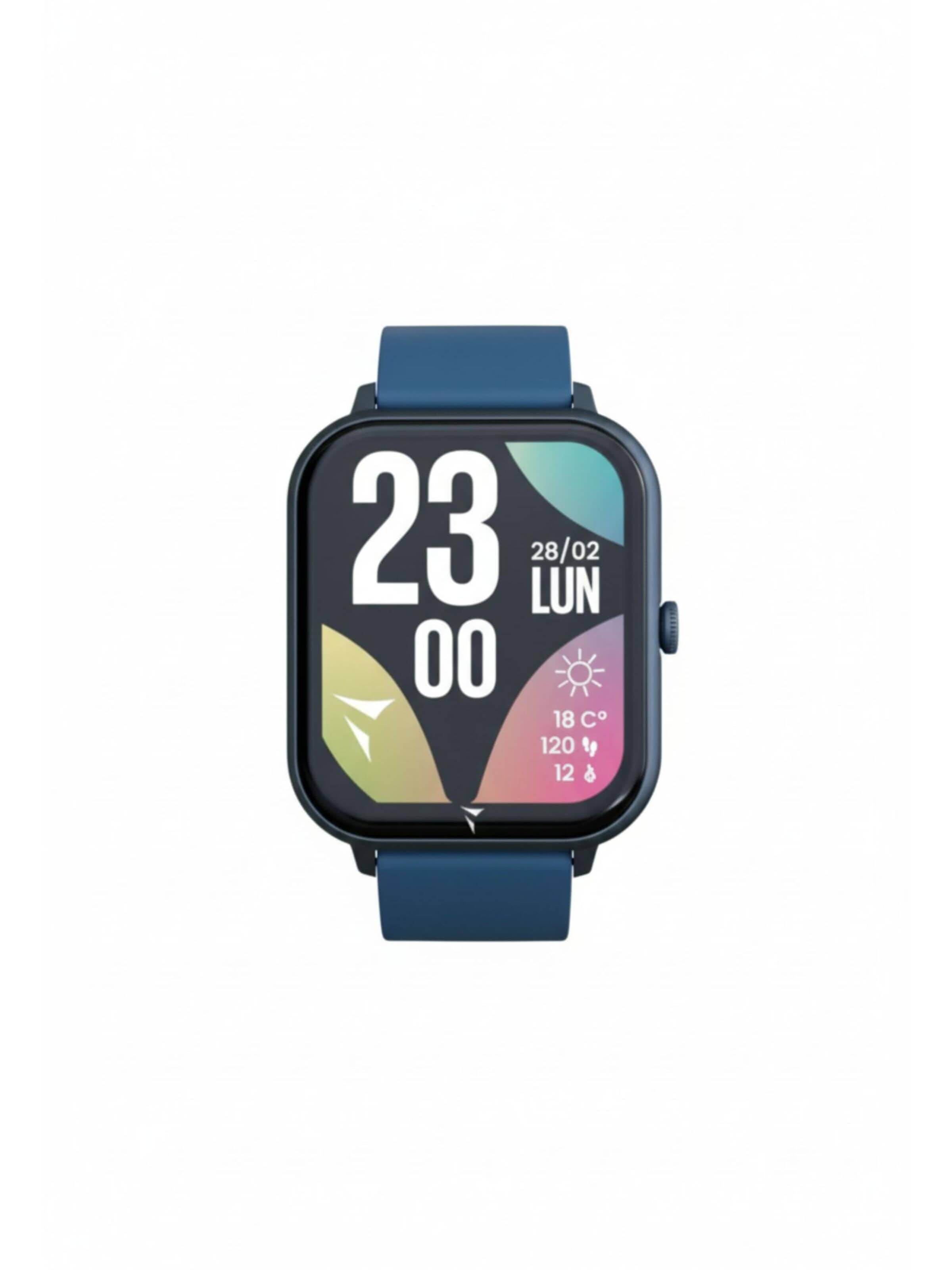 Techmade Digital Watch 'Glow Smartwatch mit passender Pochette' in Blue: front