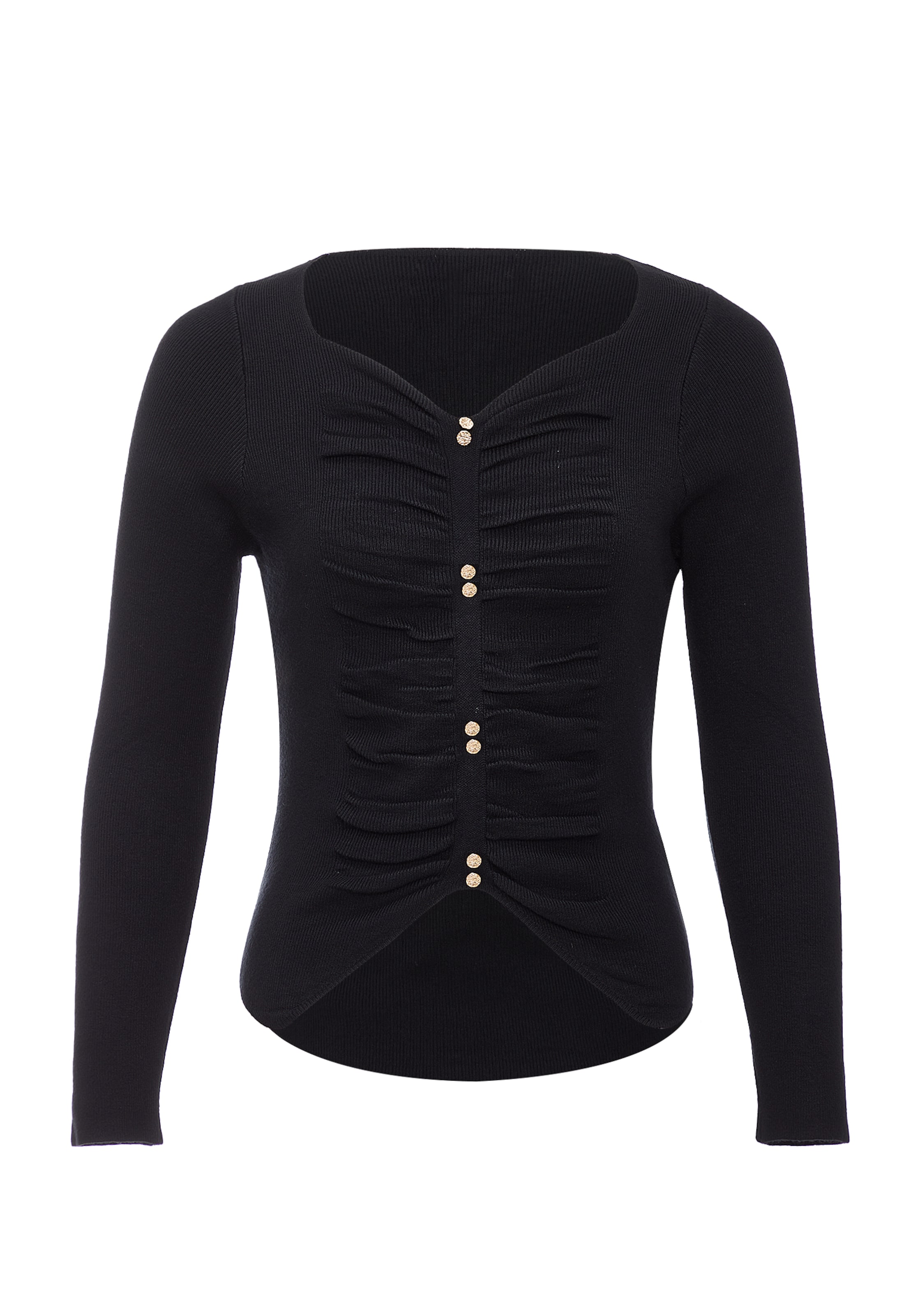leo selection Sweater in Black: front