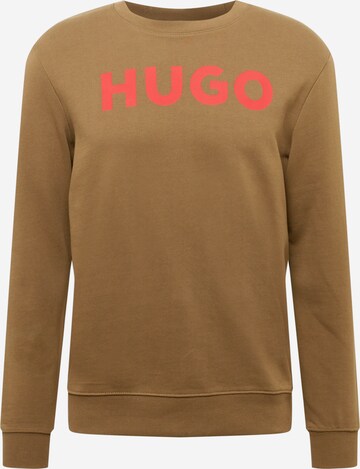 HUGO Sweatshirt 'Dem' in Green: front