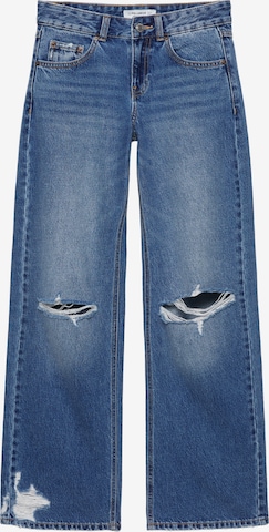 Pull&Bear Široký strih Džínsy - Modrá: predná strana