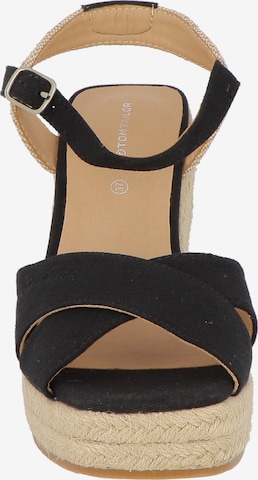 TOM TAILOR Sandals in Black