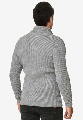 Redbridge Strickjacke Tampa mit Stehkragen in Grau