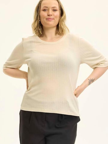 Anyday Gebreide top 'Magnolia 349' in Beige