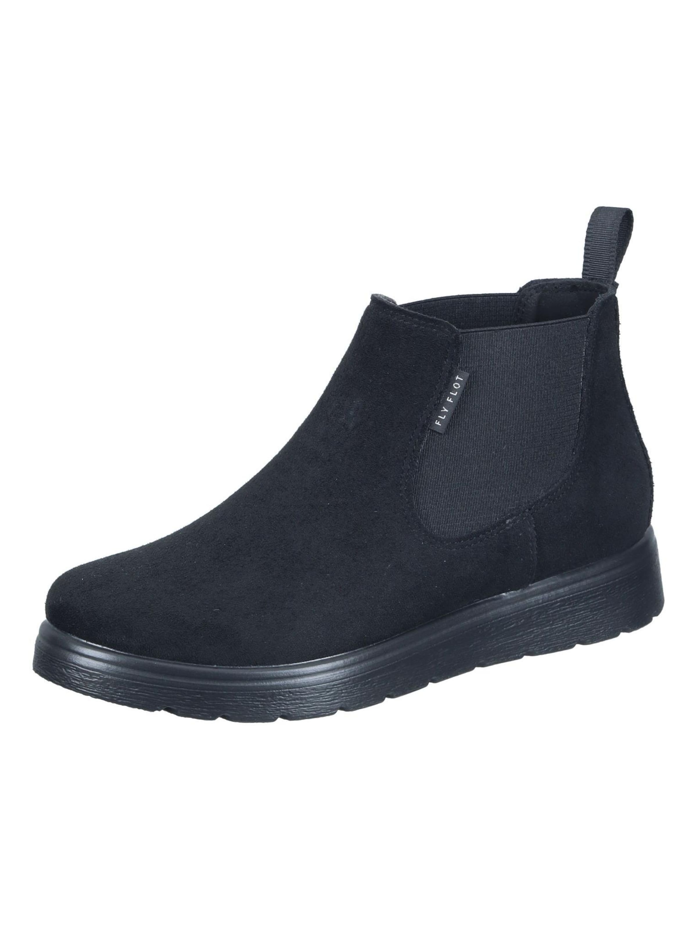 FLY FLOT Ankle Boots in Black: front