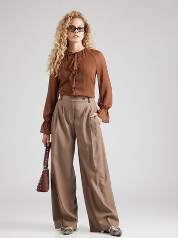 ARMEDANGELS Wide Leg Suorat housut 'KAAYUA' värissä ruskea