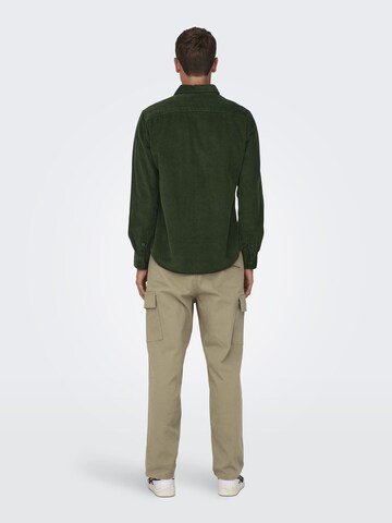 Only & Sons - Ajuste regular Camisa 'Tyn' en verde