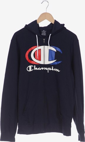 Champion Sweatshirt & Zip-Up Hoodie in XL in Blue: front