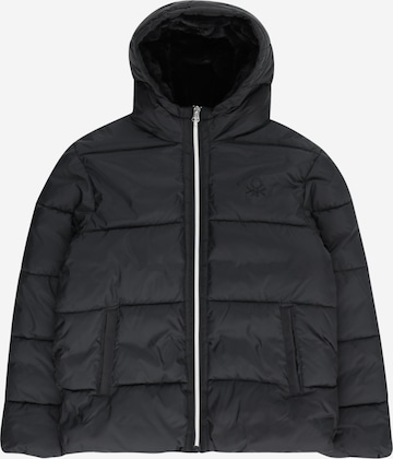 UNITED COLORS OF BENETTON Winter Jacket in Black: front