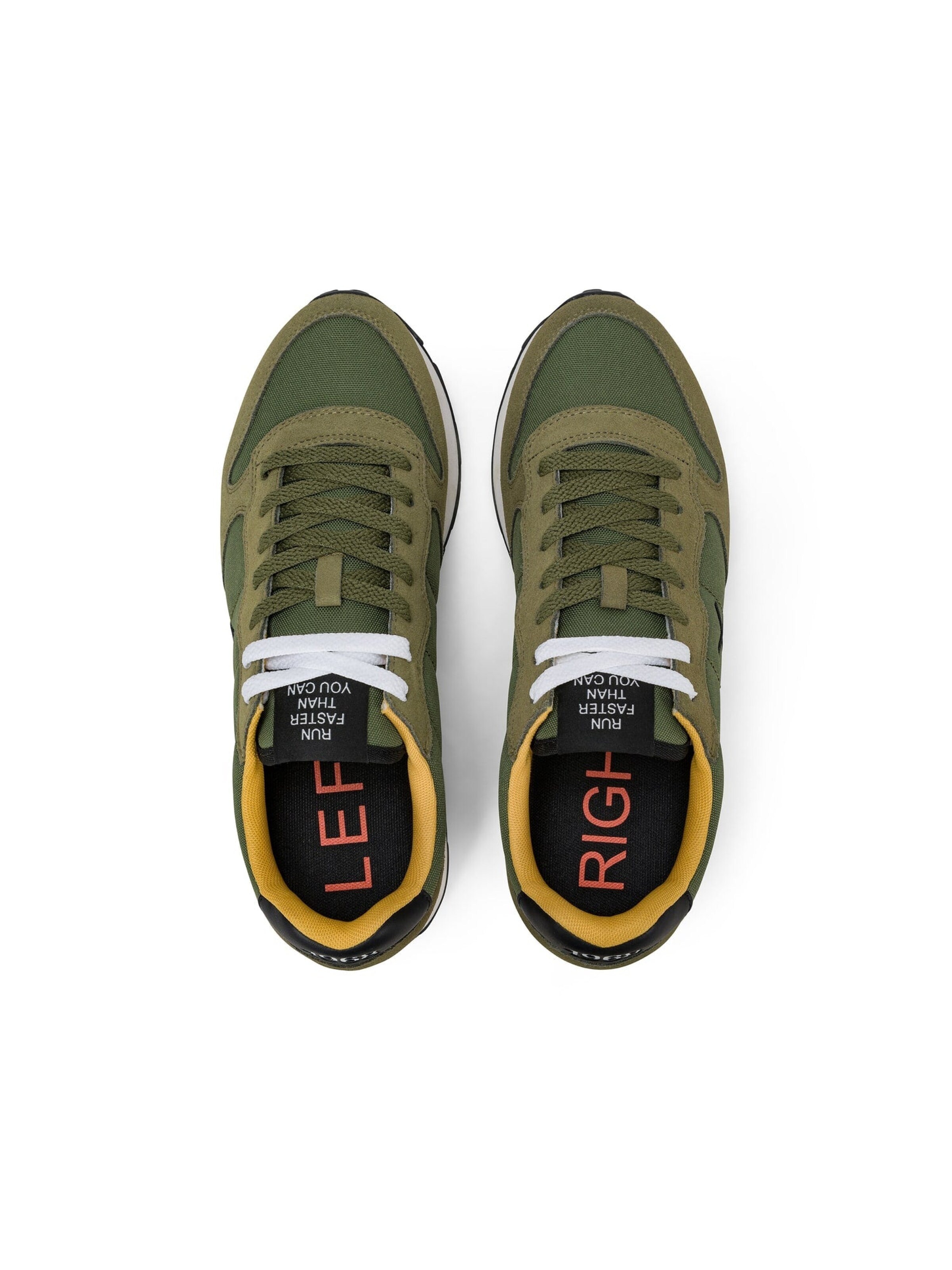 SUN68 Sneakers laag 'Men's Tom Sneakers in Nylon and Suede' in Groen