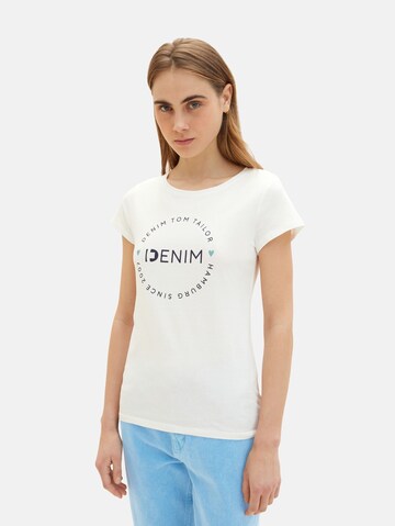 T-shirt TOM TAILOR DENIM en bleu : devant