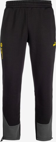 Loosefit Pantalon de sport 'Borussia Dortmund' PUMA en noir : devant