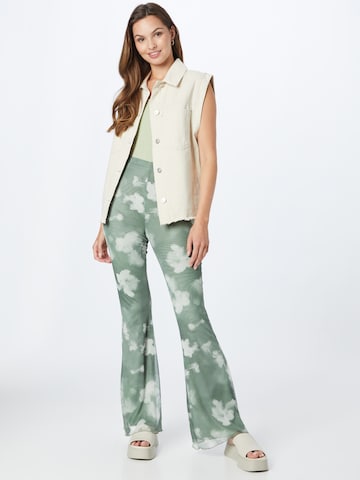 Nasty Gal Flared Trousers in Green