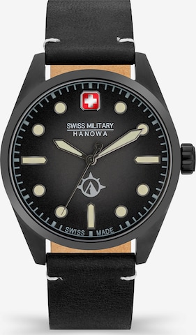 SWISS MILITARY HANOWA Uhr in Schwarz: predná strana