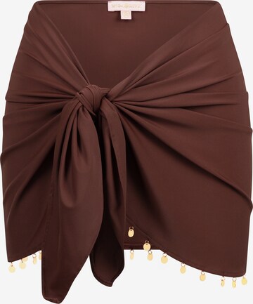 Jupe 'Coin Short' Moda Minx en marron : devant