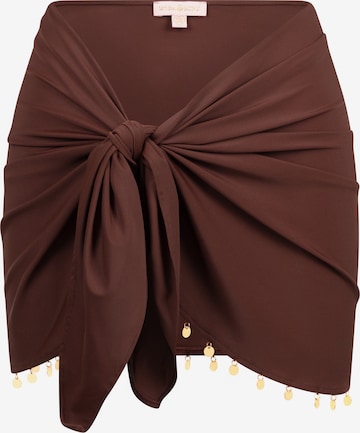 Moda Minx Skirt 'Coin Short' in Brown: front