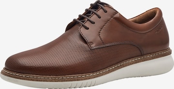 Chaussure à lacets Tamaris en marron : devant