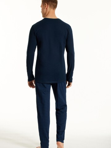 SCHIESSER Pyjama lang 'Uncover' in Blauw