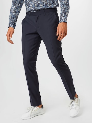 J.Lindeberg Regular Pleat-Front Pants 'Paulie' in Blue: front