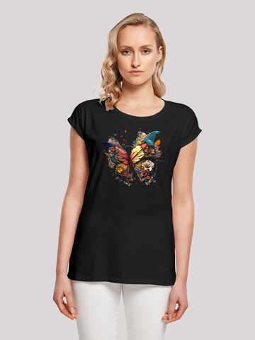 F4NT4STIC Shirt 'Schmetterling' in Black: front