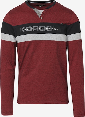 T-shirt KOROSHI en rouge : devant