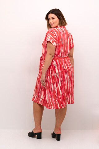 KAFFE CURVE Shirt dress 'Adriana' in Pink