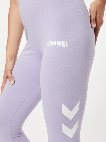 Skinny Pantaloni sportivi di Hummel in lilla