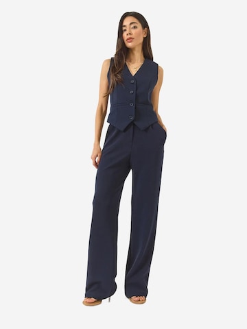 Pantalons de tailleur Bianco Lucci en bleu : devant