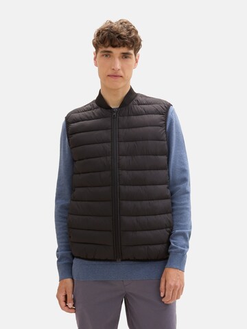 TOM TAILOR DENIM Bodywarmer in Zwart: voorkant