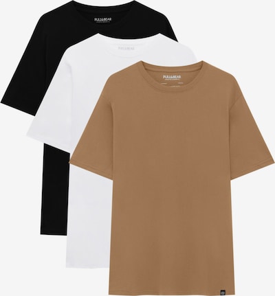Pull&Bear Shirt in Chamois / Black / White, Item view