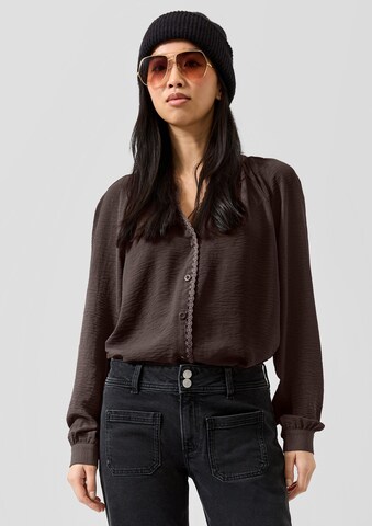 QS Bluse in Braun: Vorderseite