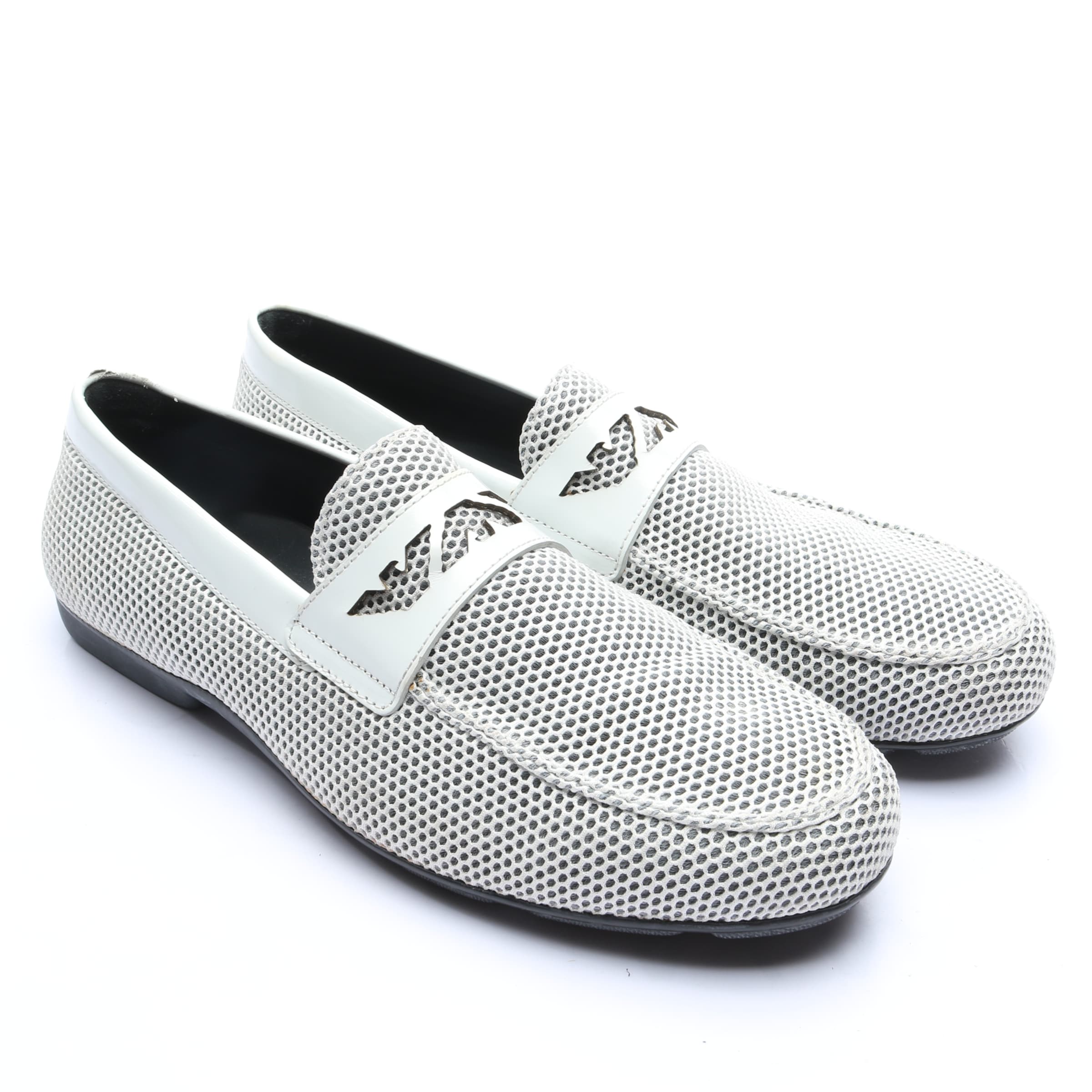 Emporio Armani Flats & Loafers in 47 in White: front