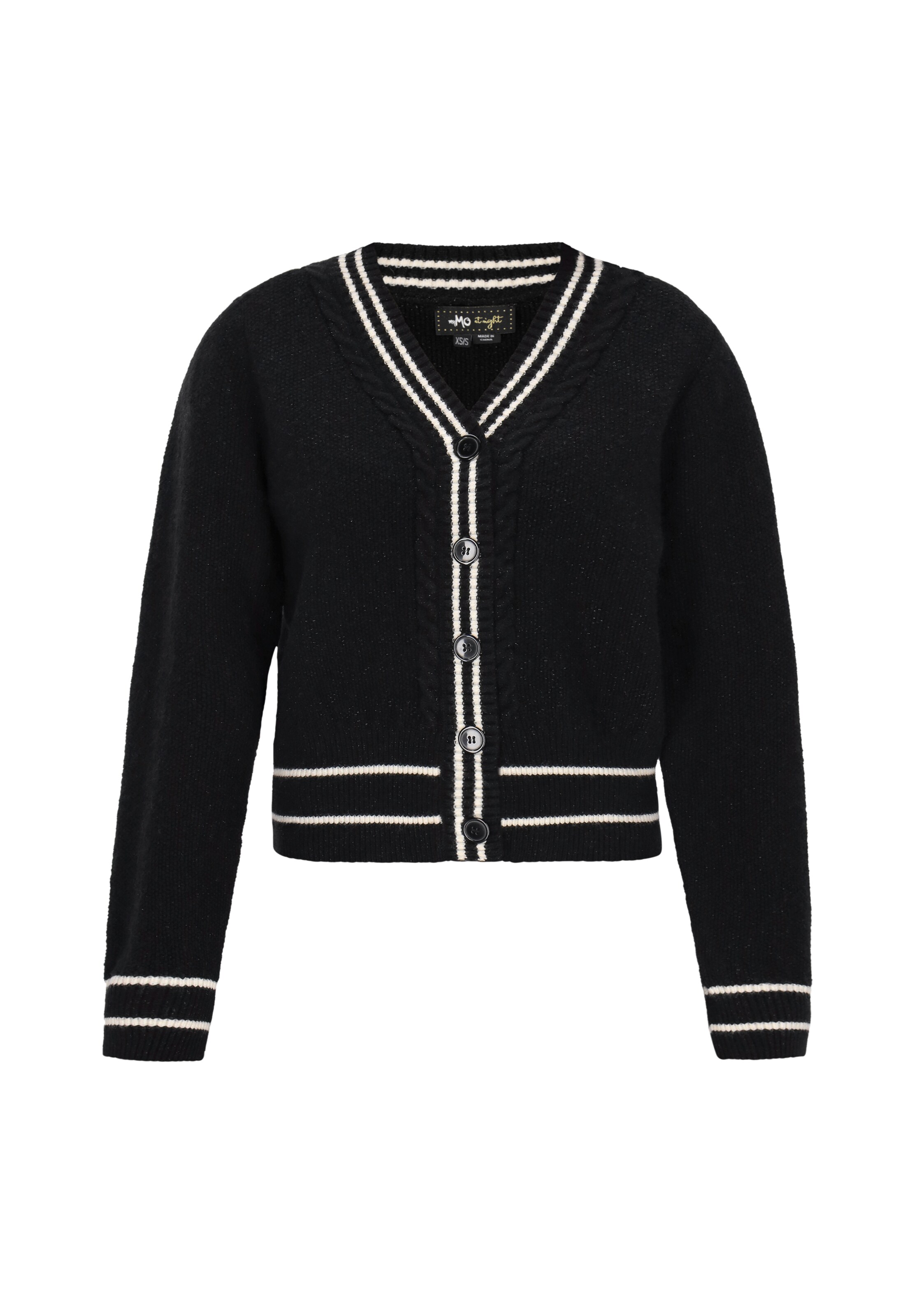 melns myMo at night Adīta jaka: no priekšpuses